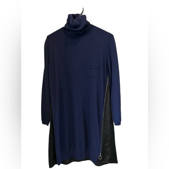 Hache Women's Blue long sleeve, turtleneck, dress Size‎ 42 - Picture 3 of 12